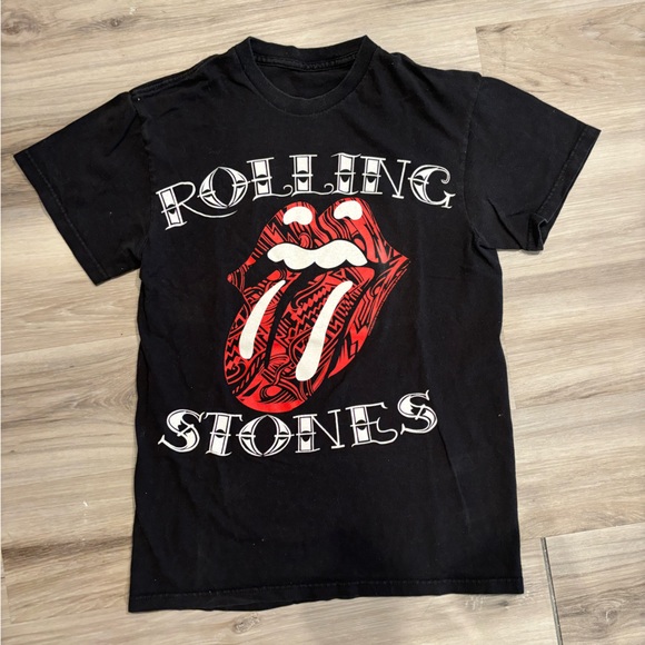 ‼️THRIFT STORE MAKE OFFER Band Tees LED Zeppelin AC DC Stones Crop Flag Shirt S - Picture 8 of 9